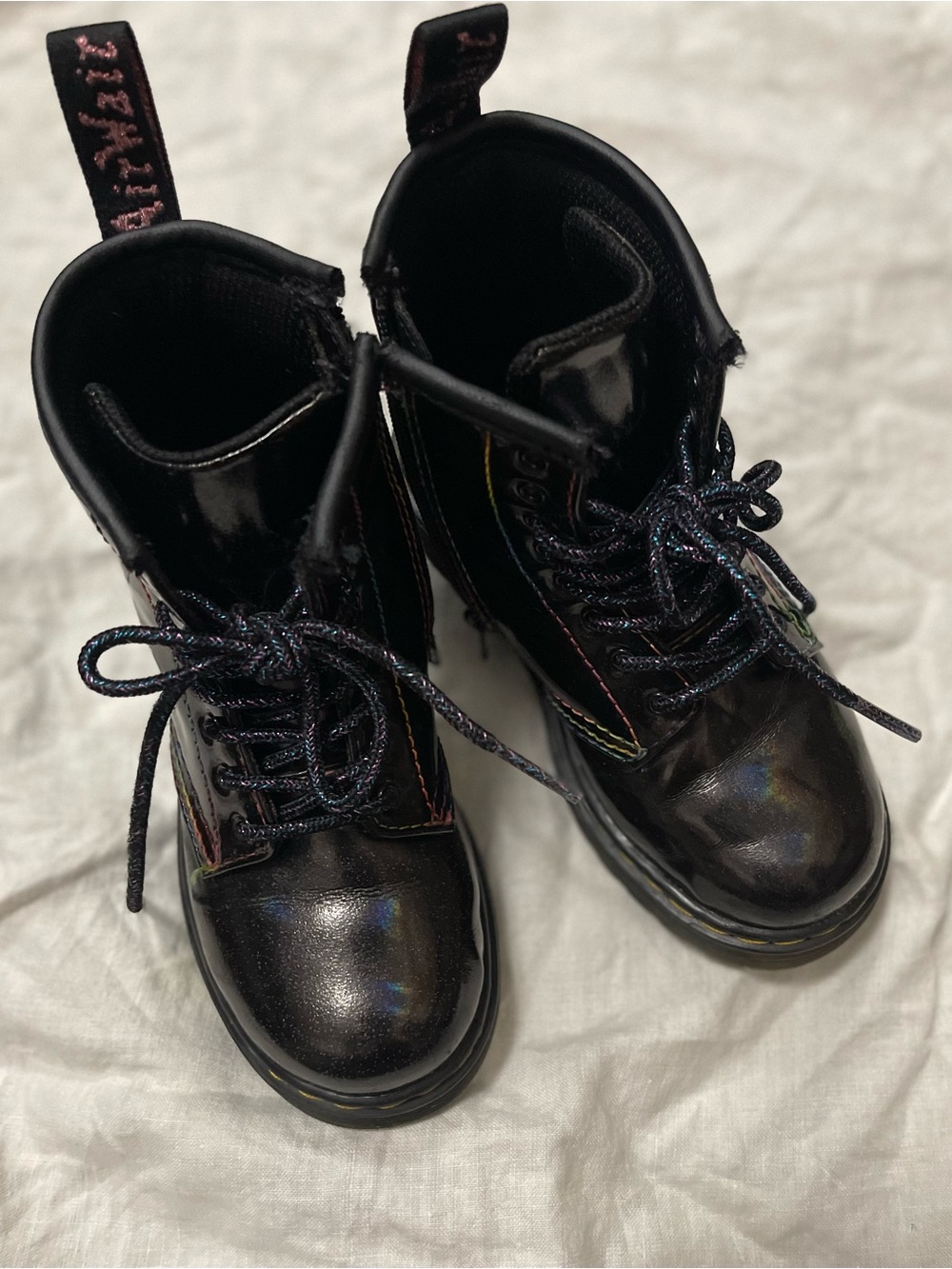 Toddler 1460 Sparkle Rays Lace up boots Size 10